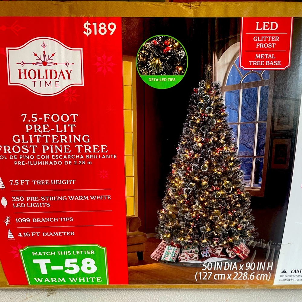 Brand New PreLit 7.5 Christmas Tree